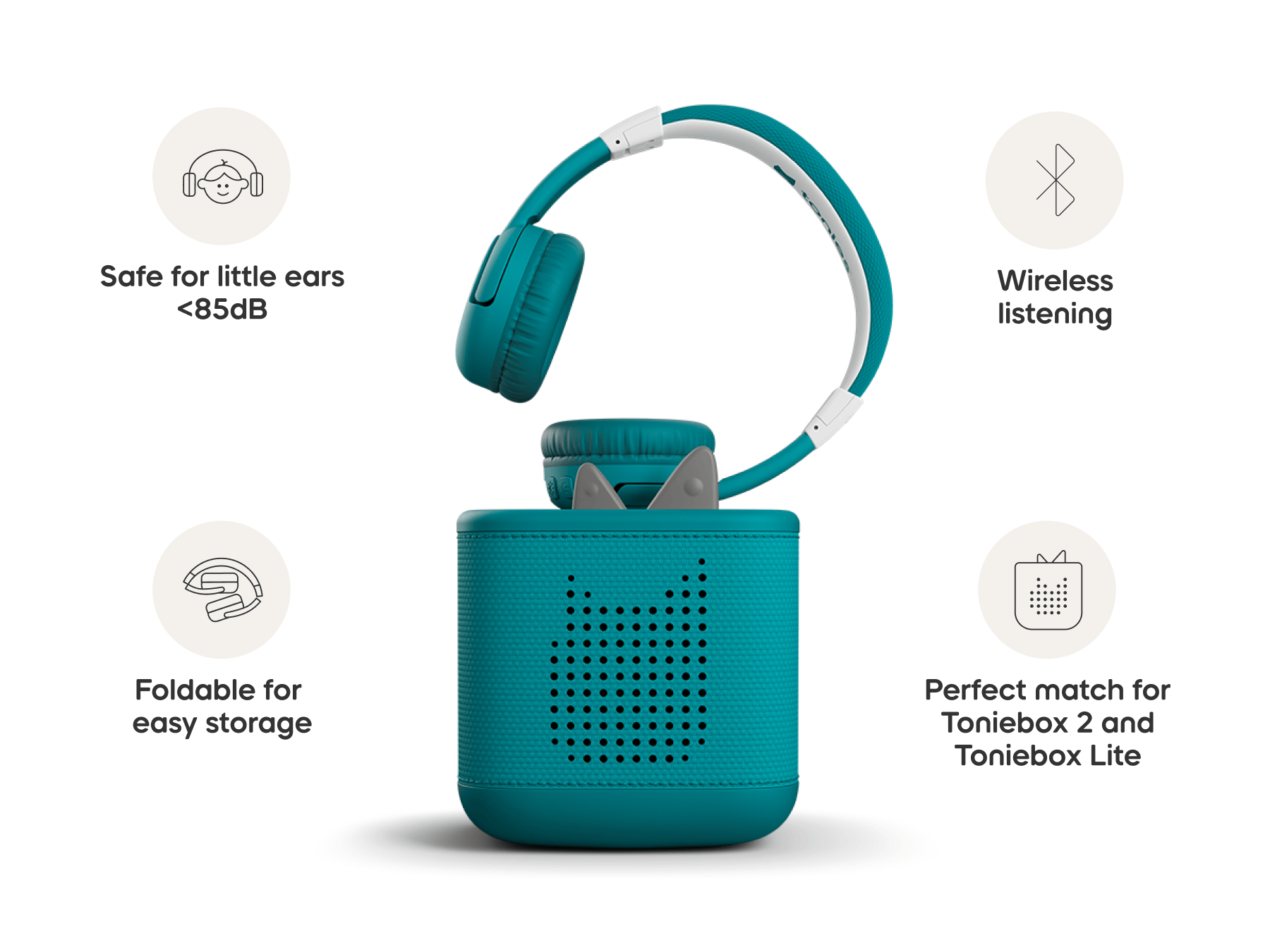Bluetooth Headphones: Tropical Teal - Image 4