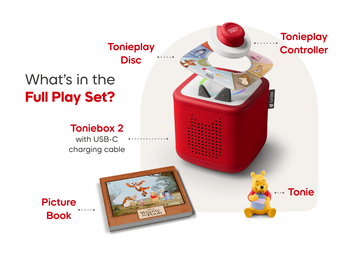 Disney Winnie the Pooh Toniebox 2 Play Set - Sunset Red - Image 5